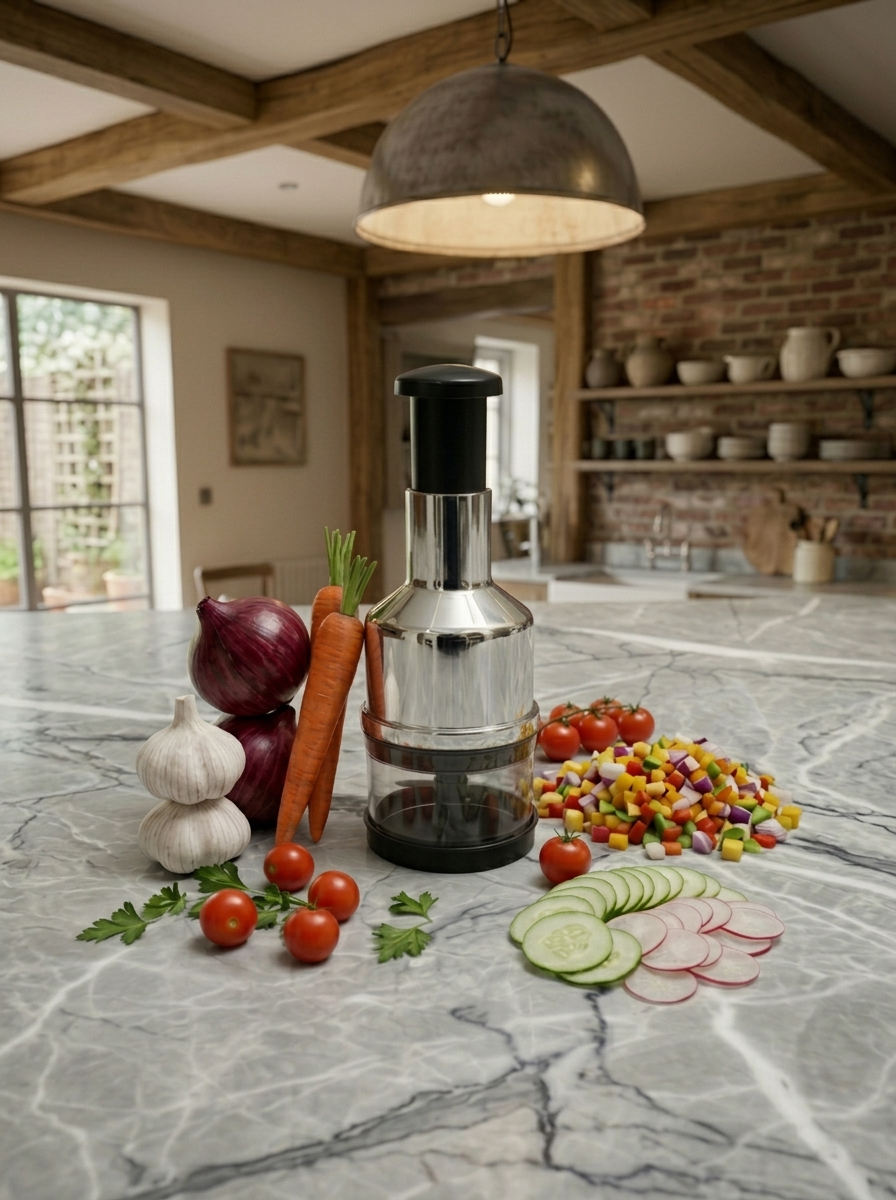Black Hand-Press Mini Vegetable Chopper