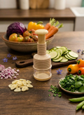 White Hand-Press Mini Vegetable Chopper