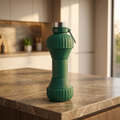 Collapsible Dumbbell Silicone Sports Water Bottle