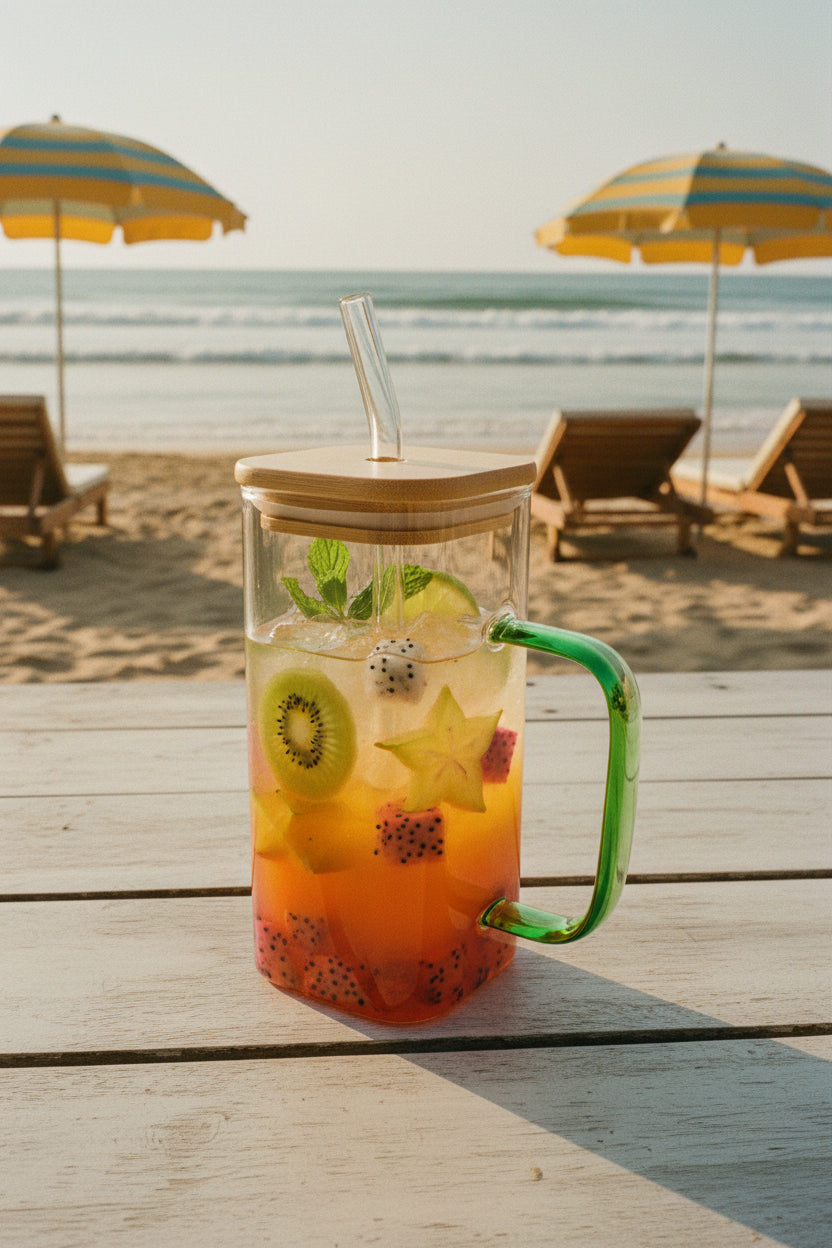 Sage Handle Square Tumbler | 475ml